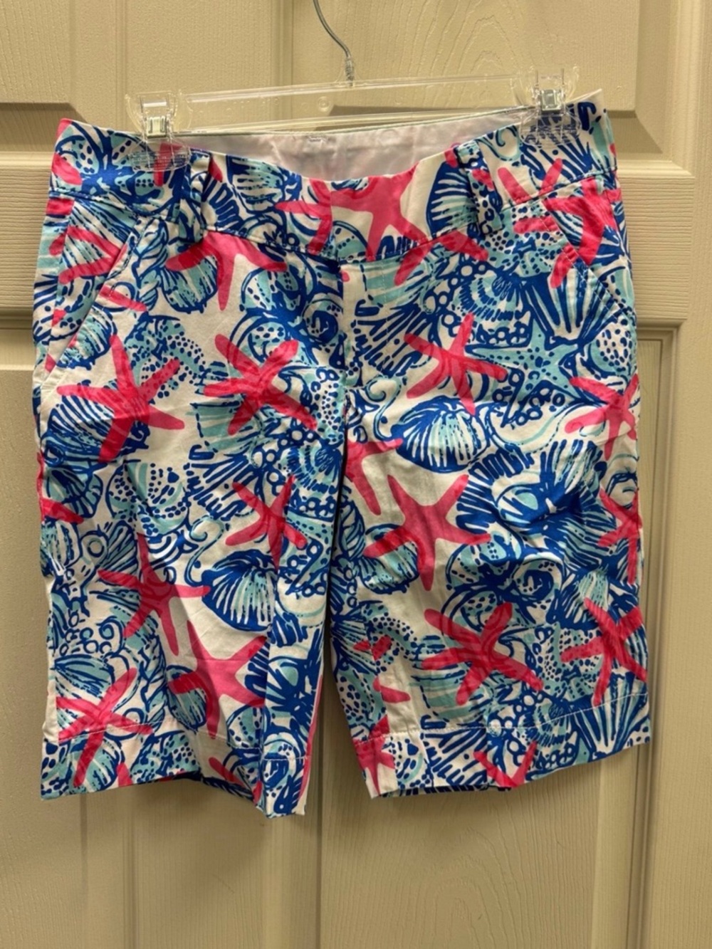 Lilly Pulitzer Shell & Starfish Print Shorts - Pink, Blue, White